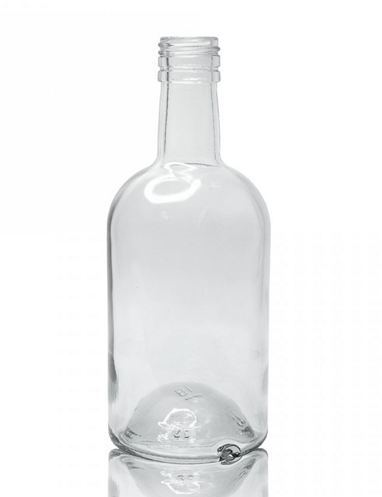 Levně Skloobaly Skleněná lahev Round II 500 ml PP 31,5 - paleta 1638 ks