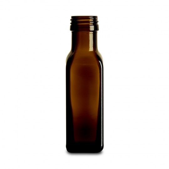 Levně Skleněná lahev Marasca 100 ml olivová PP 31,5