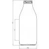 Skleněná lahev Latte 750 ml - TO 43
