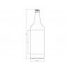 Skleněná lahev Spirit 1000 ml - PP 28