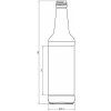 Skleněná lahev Spirit 500 ml - PP 28
