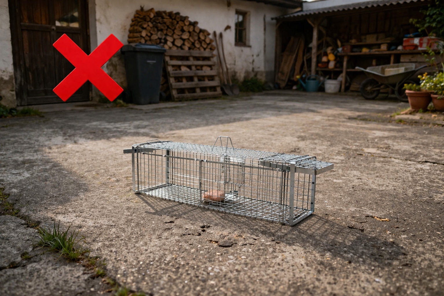 Špatně umístěný sklopec na kunu