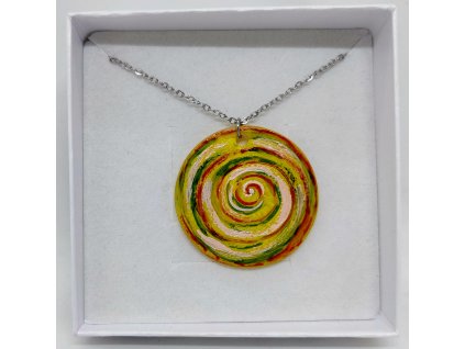 Skleněný amulet SPIRÁLA / MIX 3