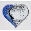 Malované skleněné srdce ZIMA