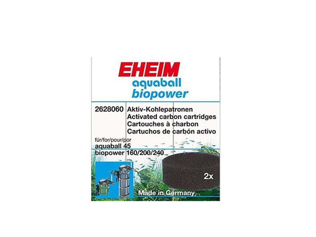 EHEIM vložka s aktivním uhlím 2ks pro Aquaball a Biopower (2628060)