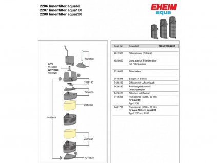 EHEIM aqua náhradní díly