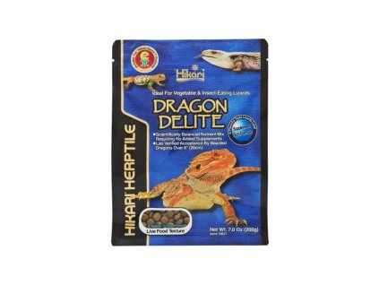Hikari Dragon Delite 200g - prémiové hydratrační a probiotické krmivo pro agamy vousaté