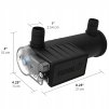 Rozměry Fluval FX UVC In-Line Clarifier 6W sterilizéru