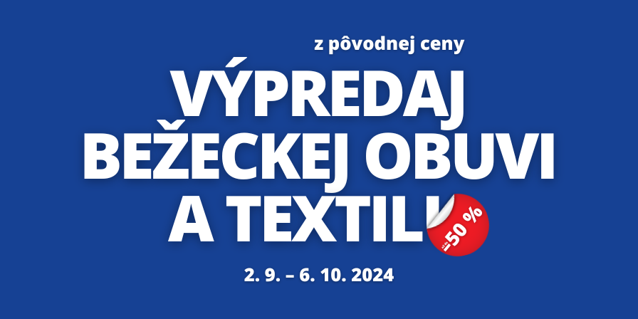 Zľava až 50% na obuv a textil