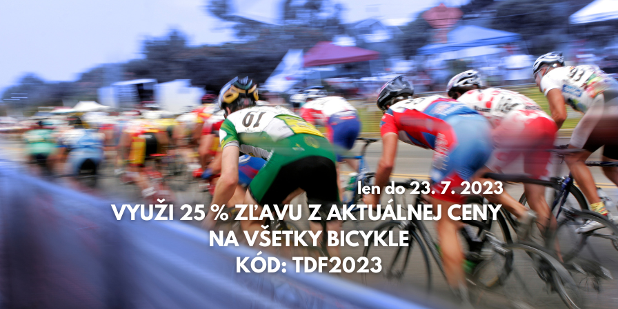 25% zľava na všetky bicykle na predajniach