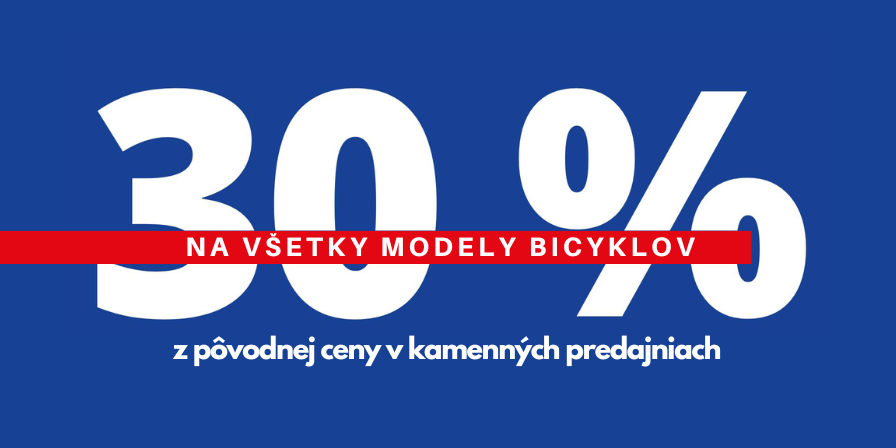Všetky bicykle so zľavou 30%