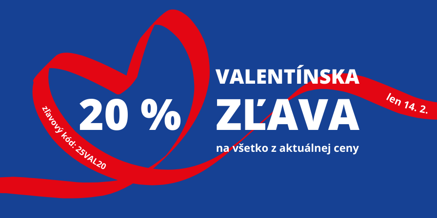 Valentínska zľava 20% IBA DNES