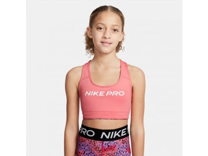 NIKE Die. podprsenka G NK DF Swoosh AOP (Farba Cyklónová, Veľkosť XL)