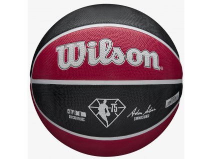 Wilson Basketbalová lopta NBA Team City (Farba Bielo - Červená, Veľkosť 007)