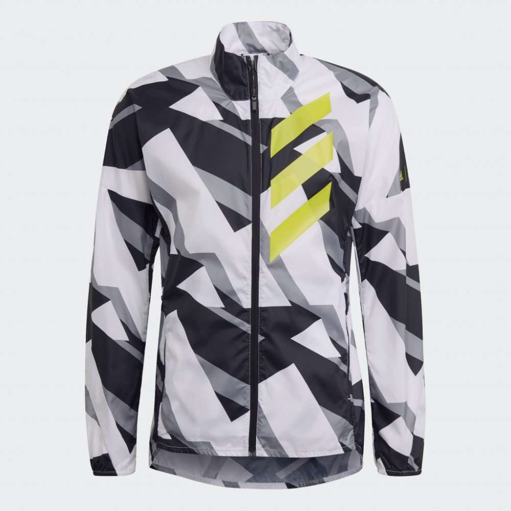 E-shop Adidas pánska bežecká bunda Agravic Wind Farba: Biela