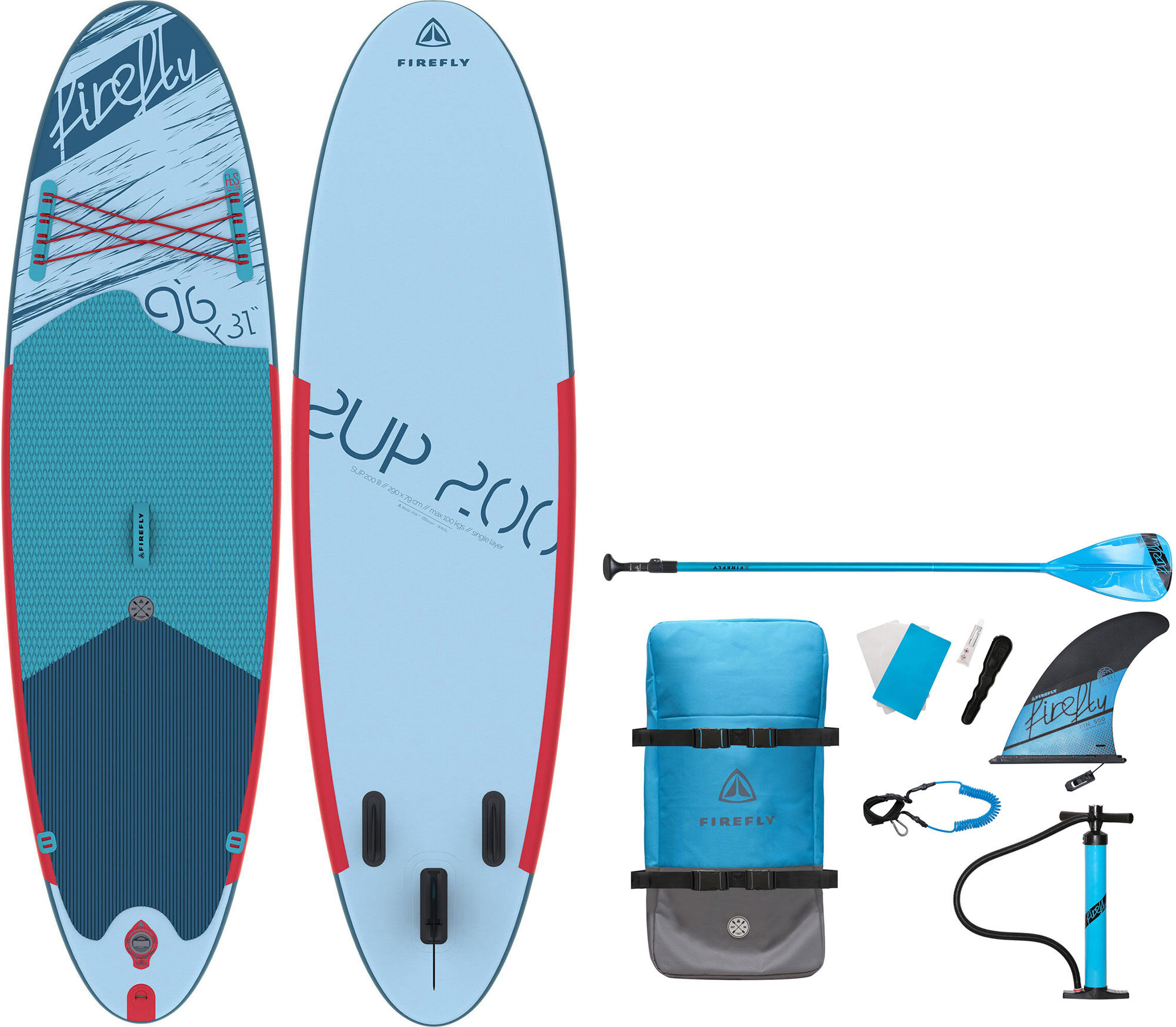 E-shop Firefly iSUP 200 III Stand-Up-Paddle-Set Farba: Modrá