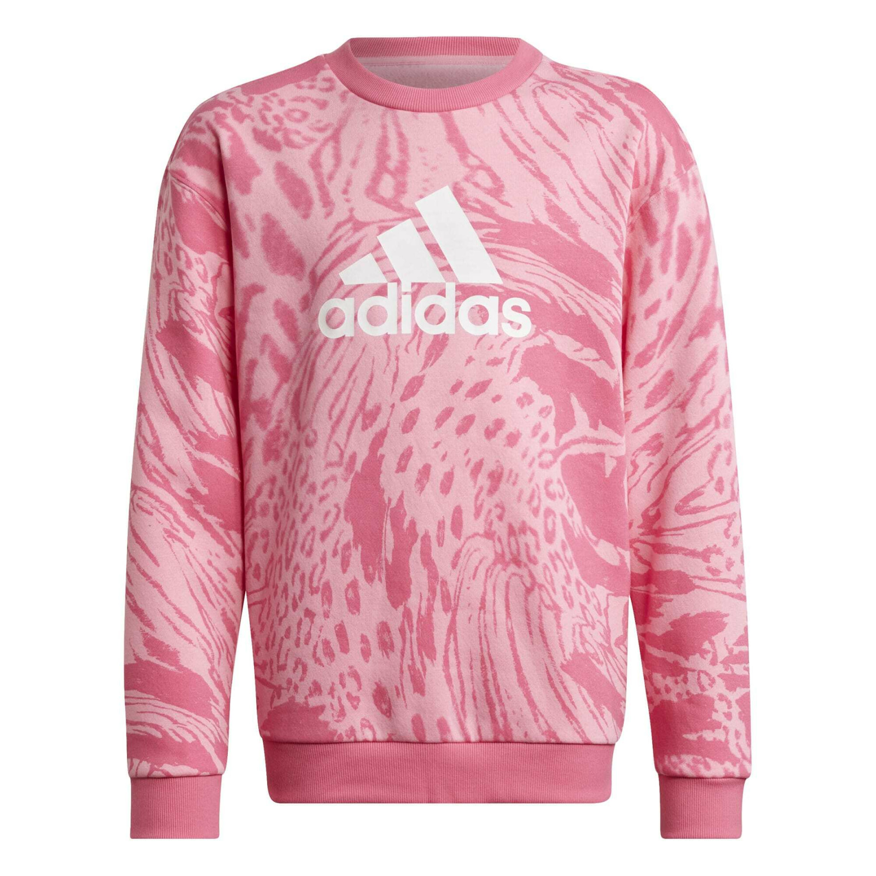 E-shop adidas Die. mikina G FI AOP Crew Farba: Fuchsia