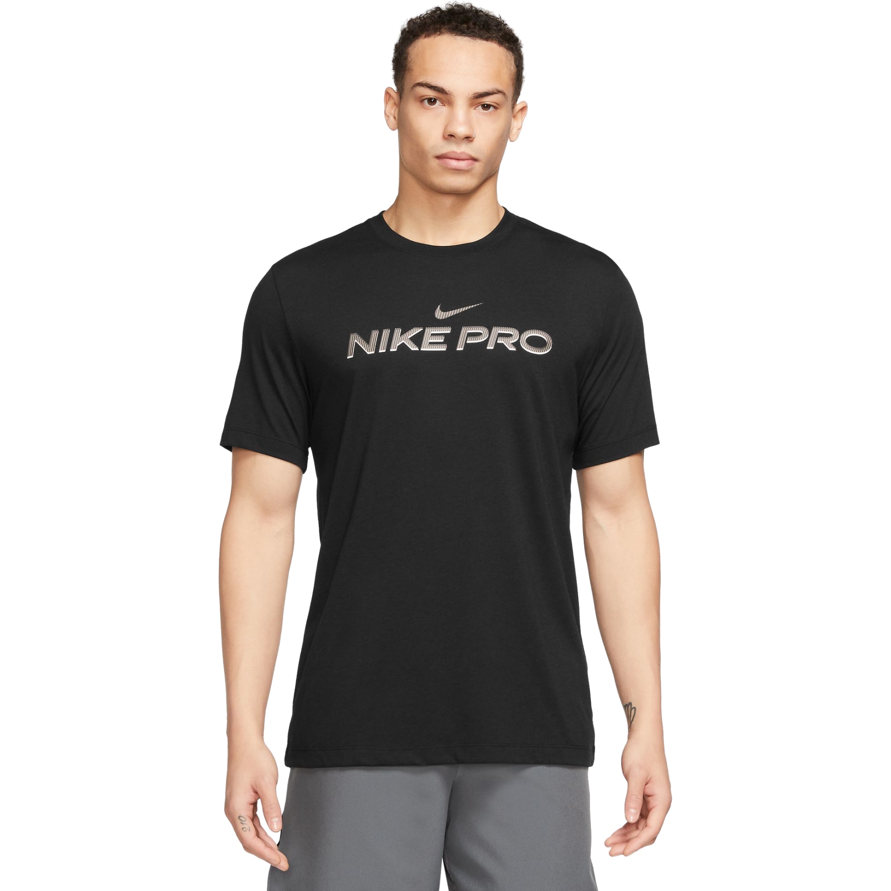 NIKE M NK Pán. tričko Df Tee Db Nike Pro Farba: čierna, Veľkosť: XL