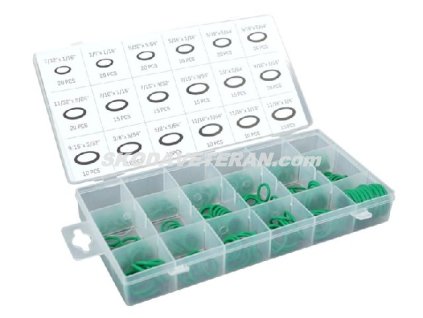 Sada gumenných kružkov zelené na klímu 270-ks CARMOT.