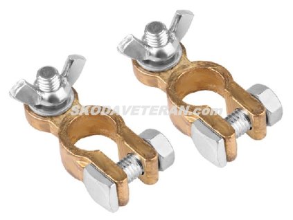 Svorka akumulátora/batérie mosadzná 2-ks pár moto 600A