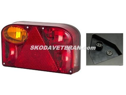 Svetlo zadné 5-dielne s trojuholníkom EU FT-088 pravé s bajonetom a hmlovkou