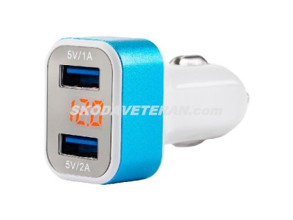 Nabíjačka USB 12V 2-vývody tester