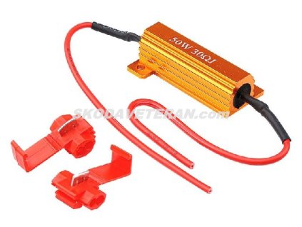 Adaptér - led odpor do svetlometu 50W/30 Ohm CARMOT.