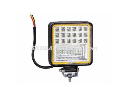 Svetlo pracovné LED štvorcové 116x116x25mm 126W