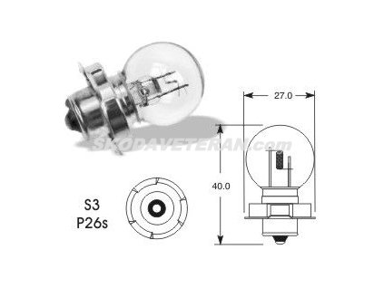 Žiarovka ELTA  6V/15W Babetta s objímkou