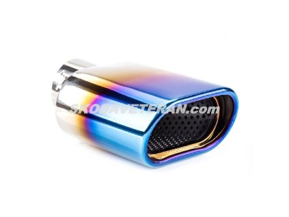 Koncovka výfuku 1-vývod Q33-50 modrá-opálena