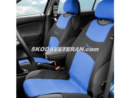 Poťah sedačky tričko 2-ks + poťah opierky modré