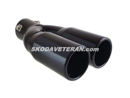 Koncovka výfuku 2-vývod Q35-50  čierna