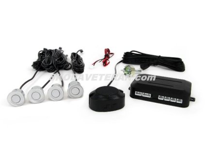 Alarm cúvací 4-senzory strieborné AMIO