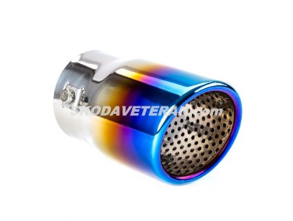 Koncovka výfuku 1-vývod Q43-62 modrá-opálena