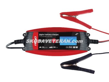 Nabíjačka akumulátora/batérie 6-12V 2-4A AMIO 26x14x6cm, ide o mikroprocesorový usmerňovač