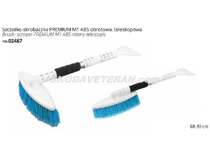 Škrabka s metličkou teleskopická  660-890mm otočná hlava