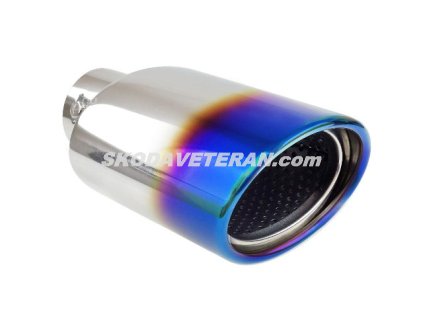 Koncovka výfuku 1-vývod Q30-50 modrá-opálena