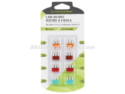 Poistky elektrické sada ploché   8-ks micro3 CARMOT.