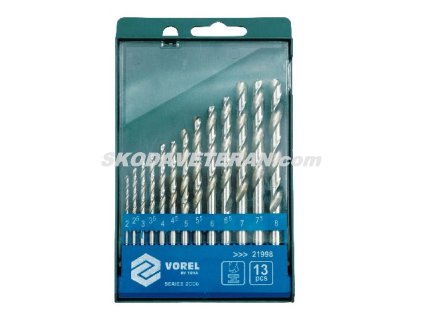 Vrtáky na kov 13-ks 2-8mm HSS 135* VOREL