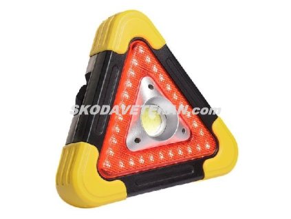 Lampa výstražná výstražný trojuholník solárny, LED, COB.