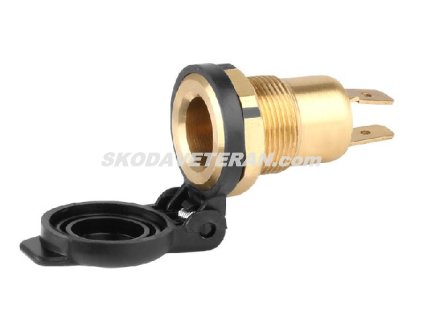 Zásuvka 1 pólová 12V/24V 15A, na PAL Hajnice CARMOT.