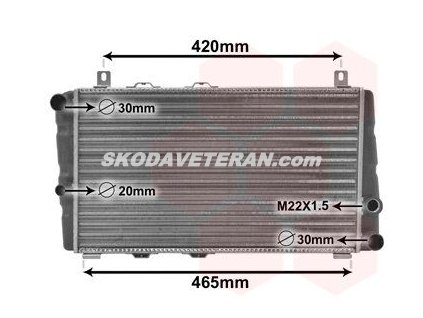 Chladič vody Škoda Favorit/Felicia 1.3 univerzál WEZEL