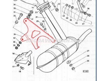 Držák výfuku Š105-120