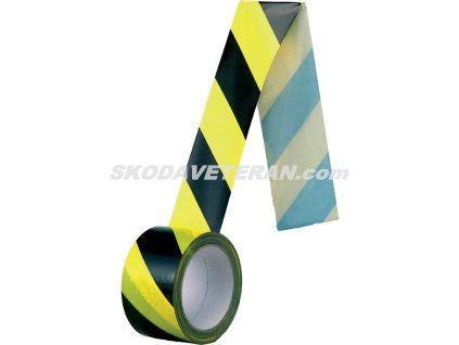 Páska samolepící, normová, 60 mm, pravá, žluto-černá