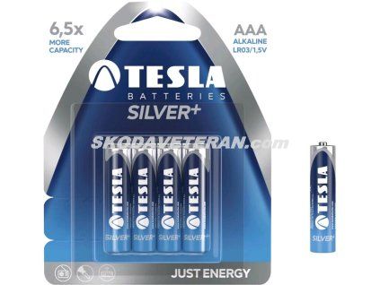 Baterie TESLA AAA Silver+, mikrotužková, 4ks