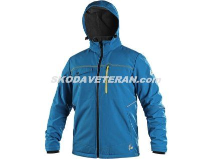 Bunda CXS STRETCH, pánská, softshell, středně modrá (Velikost S)