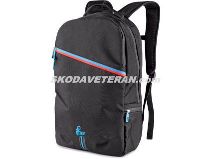 Batoh CXS LEONIS, černý s modro/červenými doplňky