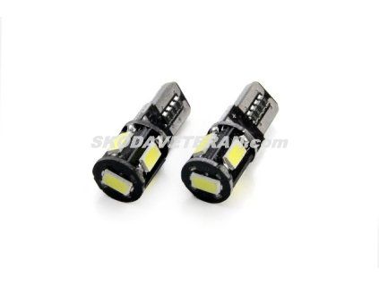 Žiarovka LED AMIO 5SMD T10 W5W