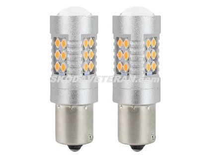 Žiarovka LED AMIO 24SMD PY21W oranž