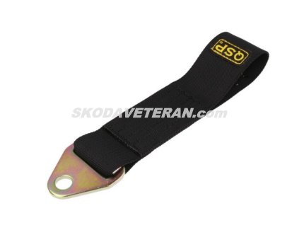 Tažné oko - Kurta 200mm FIA  černá  towing strap black FIA